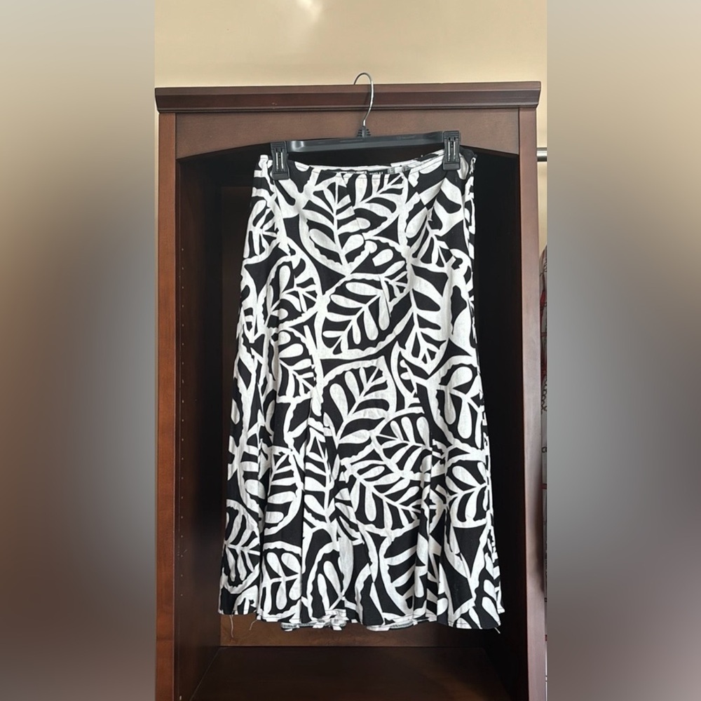 Tribal linen and cotton skirt